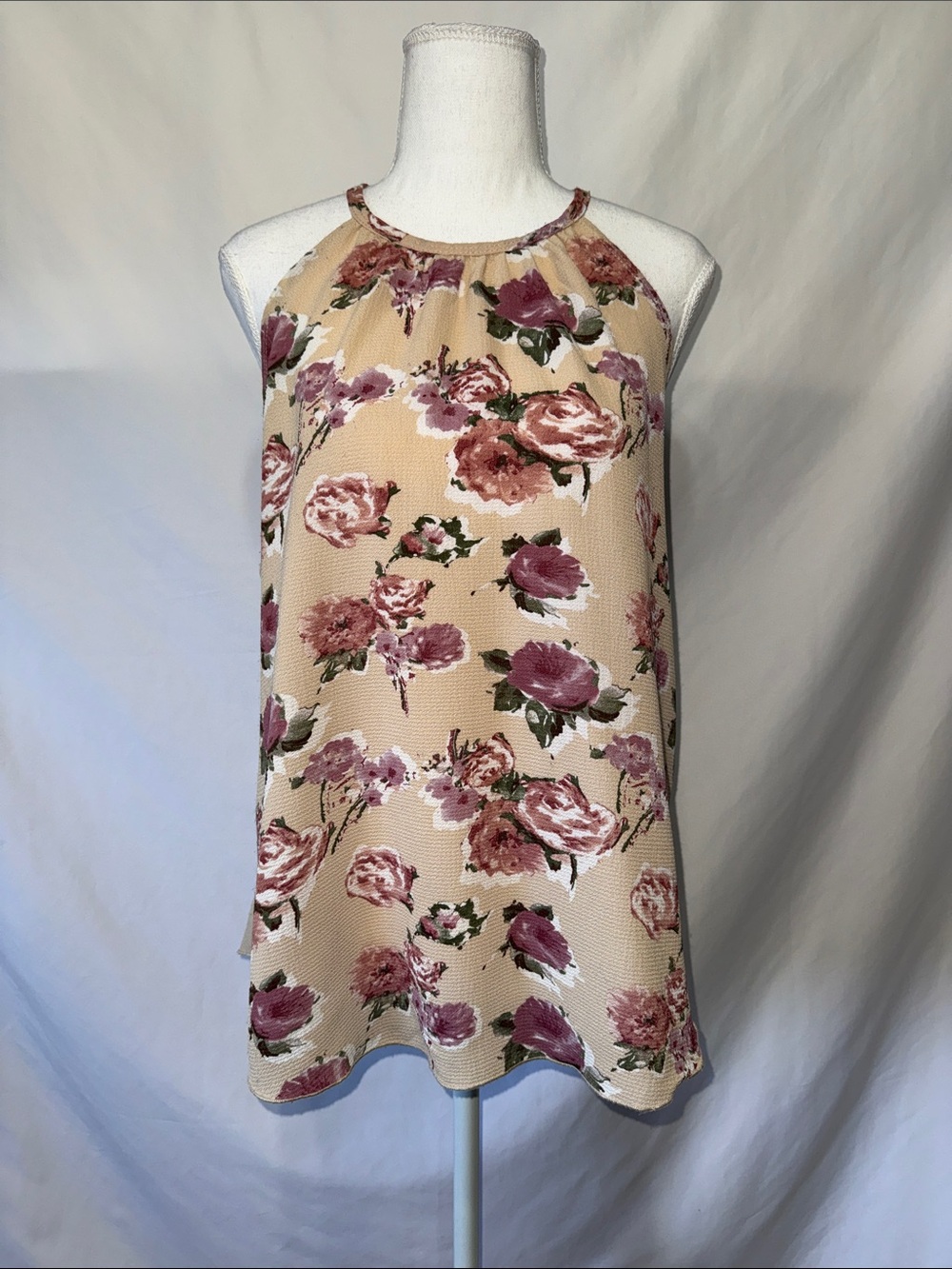 Floral Halter Neck Tank Top